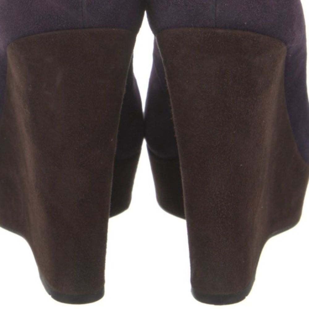 Purple Wedge Heel Mary Jane Shoes - Picture 7 of 10
